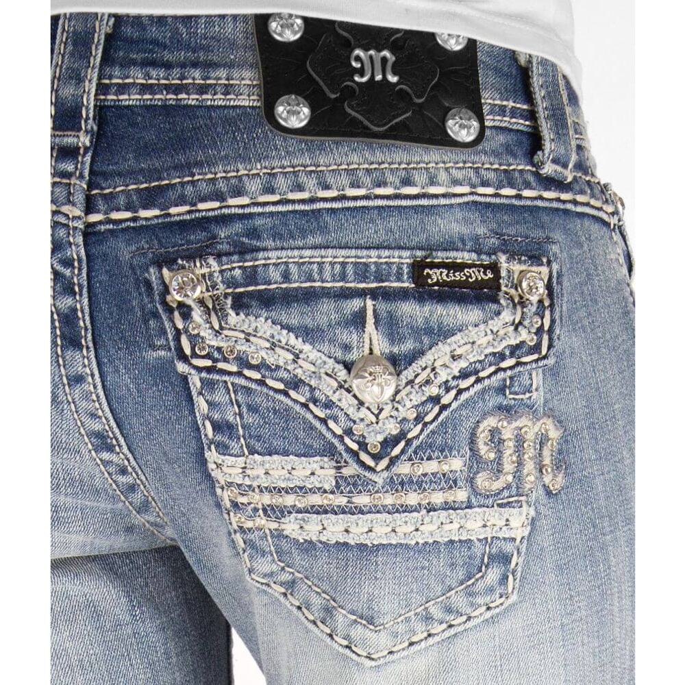 Miss Me Jeans Womens‎ 30 Slim Boot Stretch Low Rise Denim Y2K Western Cowgirl